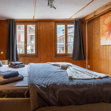 Lovely & Great Equipped Wooden Alp Flat Kandersteg