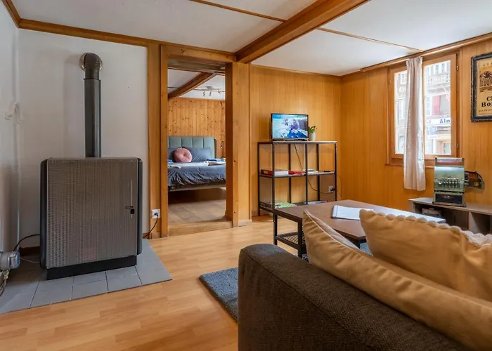 Lovely & Great Equipped Wooden Alp Flat Lejlighed *