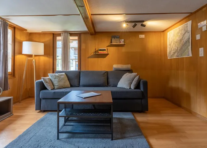 Apartman Lovely & Great Equipped Wooden Alp Flat Kandersteg